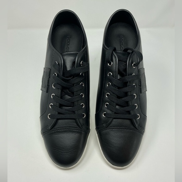 Dolce & Gabbana Black Low-Top Sneakers with White Sole | Size 9 - Picture 3 of 11